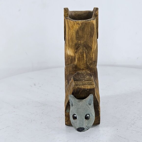 Wooden Boot With Mouse Figurine By Bill Payne Folk Art Hand Carved Painted - Picture 3 of 8